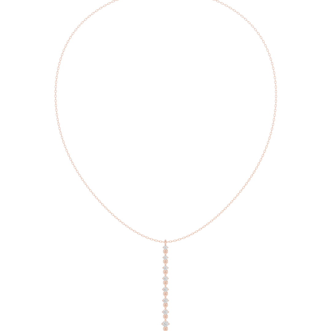 Graduated Solitaire Drop Necklace — 0.63ct