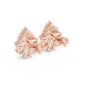 Marigold Diamond Halo Stud Earrings