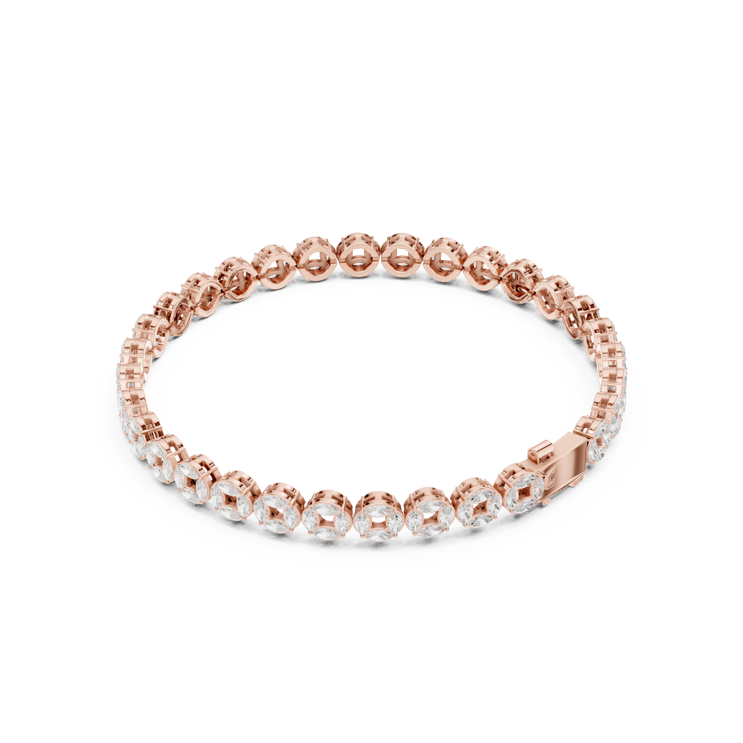 Marquise Link Men's Bracelet — 3.40ct