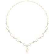 Geometric Chain Station Necklace — 2.95ct