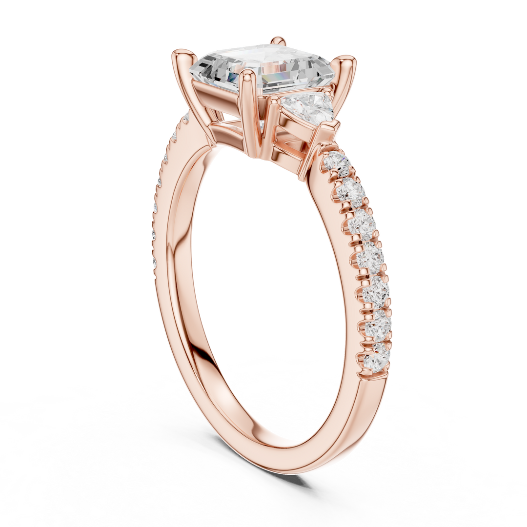 Lumière Asscher Cut Diamond Ring