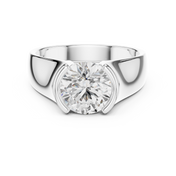 Bold Solitaire Mens Ring — 1.50ct