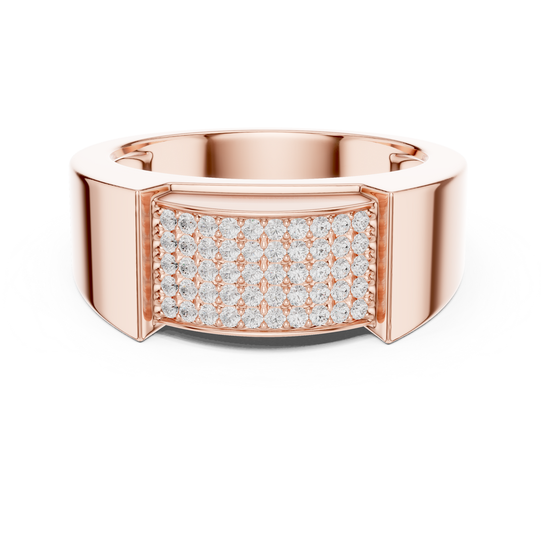 Micro-Set Flat Top Mens Ring — 0.25ct