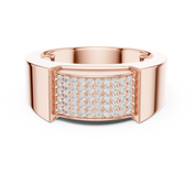 Micro-Set Flat Top Mens Ring — 0.25ct