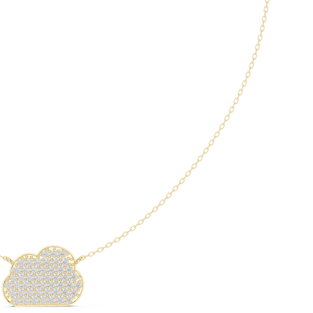 Cloud Pavé Pendant Necklace — 1.64ct