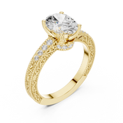 Horizon 2.00ct Oval Diamond Three-Stone Ring