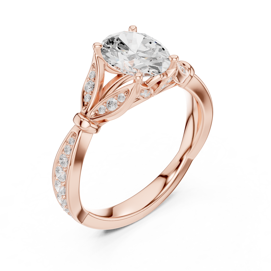 Miroir 1.36ct Oval Diamond Ring