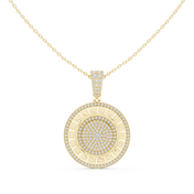 Full Diamond Disc Pendant — 1.42ct