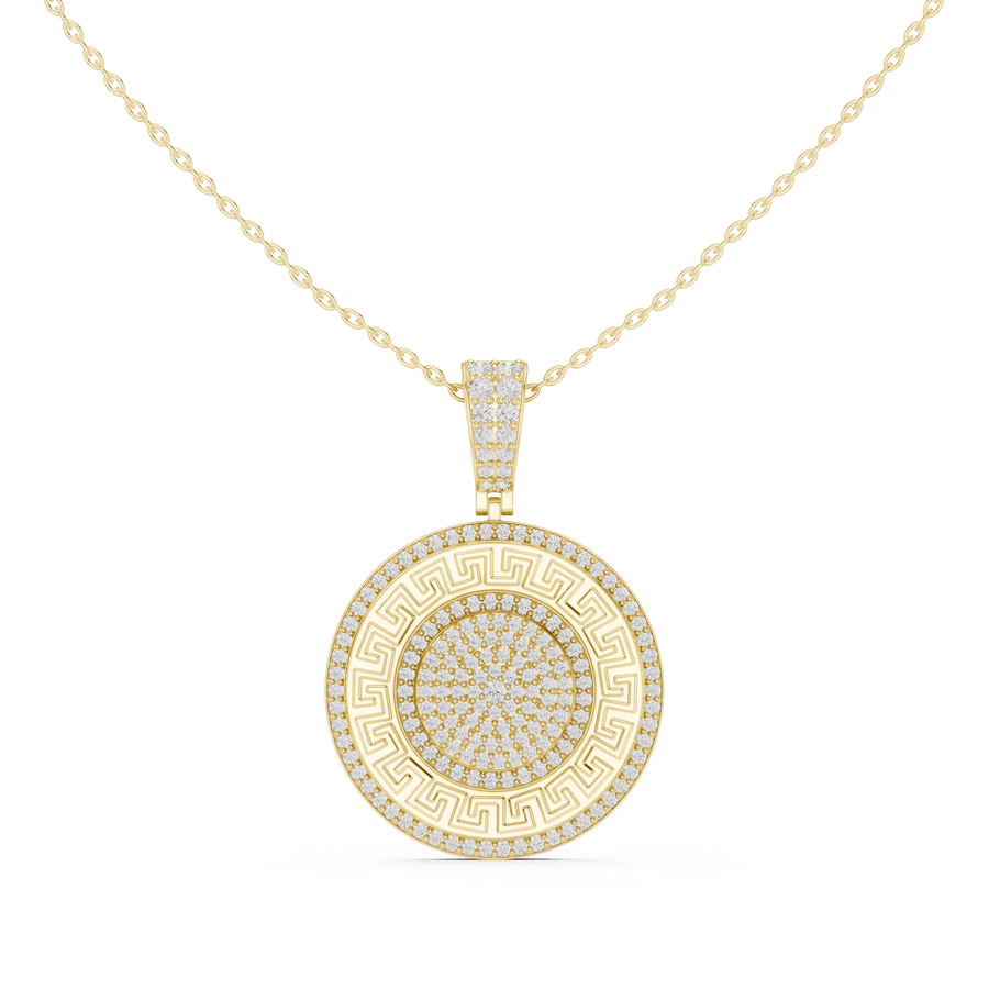 Full Diamond Disc Pendant — 1.42ct