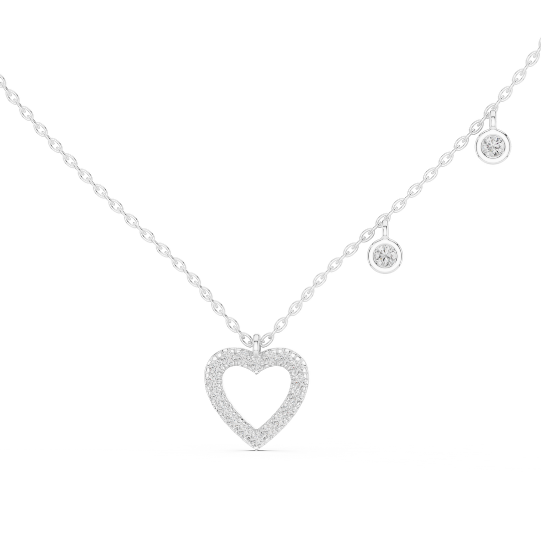 Double Heart Necklace — 0.48ct