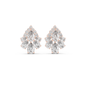 Marigold Diamond Halo Stud Earrings