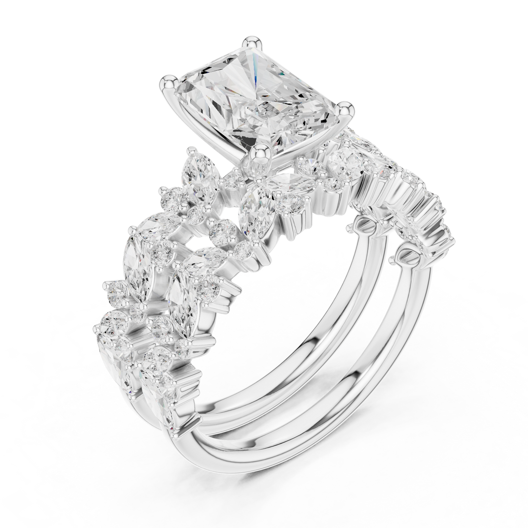 Spectrum 1.98ct Radiant Cut Diamond Ring