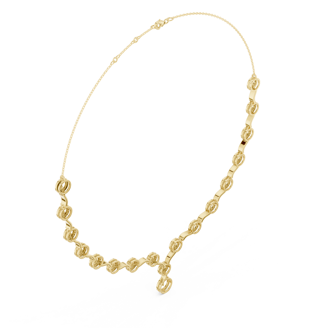 Circular Link Station Necklace — 1.47ct
