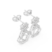 Solara Diamond Halo Stud Earrings