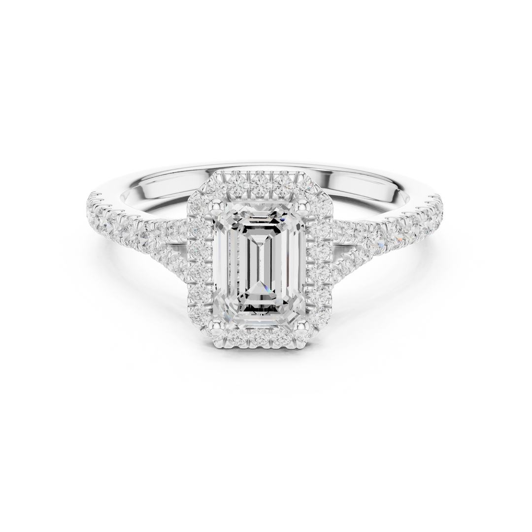 Aria 1.00ct Emerald Cut Diamond Ring