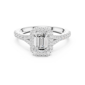 Aria 1.00ct Emerald Cut Diamond Ring