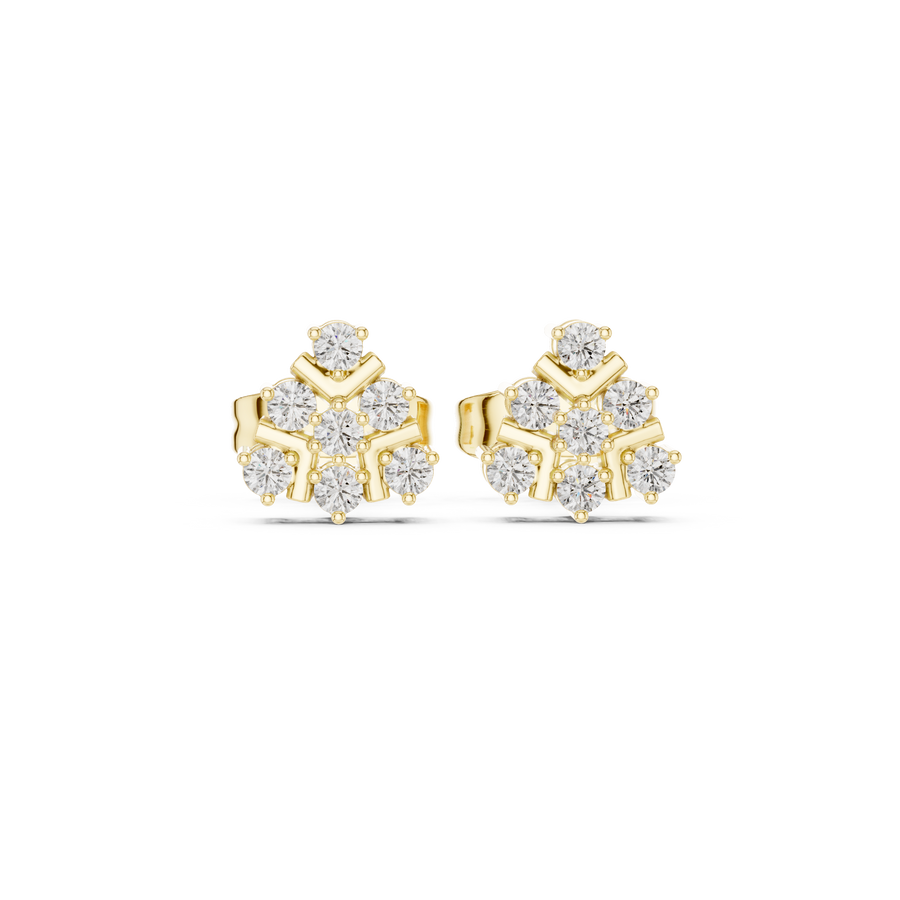 Lumen Diamond Solitaire Stud Earrings
