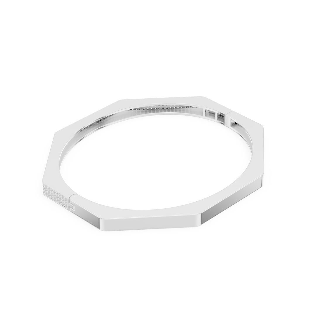 Full Pavé Bangle Men's Bracelet — 1.11ct