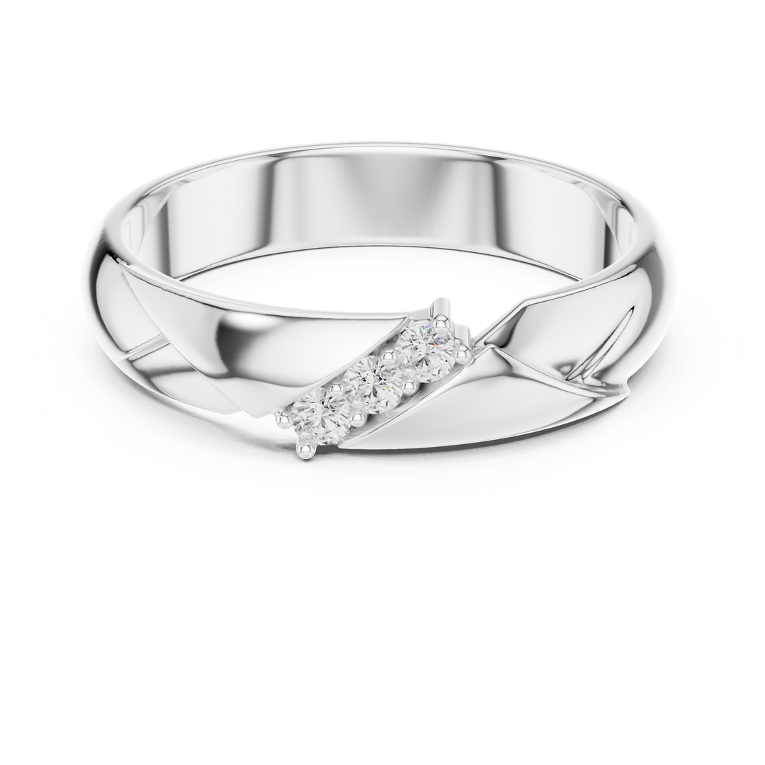 Graduated Trio Mens Ring — 0.08ct