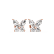 Camellia Diamond Halo Stud Earrings