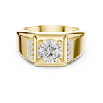 Load image into Gallery viewer, Diamond Signet Mens Ring — 1.08ct
