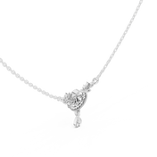 Floral Teardrop Drop Pendant — 0.29ct