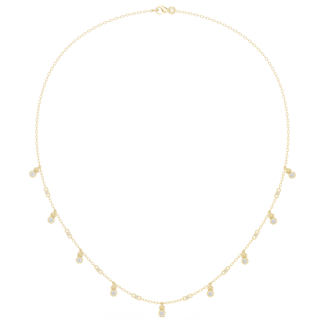 Diamond Station Necklace — 0.36ct