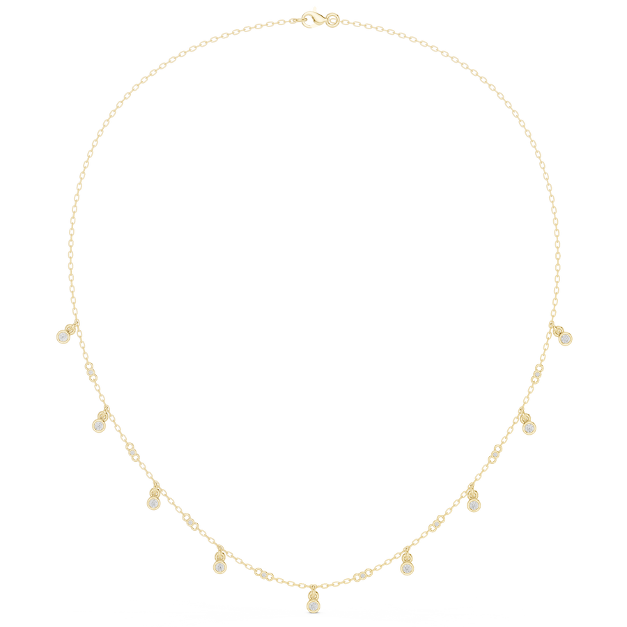Diamond Station Necklace — 0.36ct