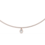 Pear Drop Tennis Necklace — 4.53ct