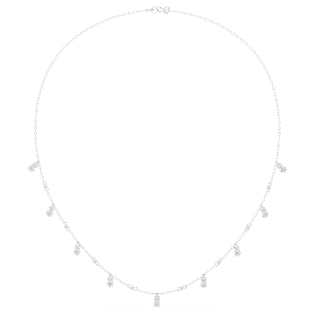 Diamond Station Necklace — 0.36ct