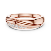Wave Band Mens Ring — 0.14ct