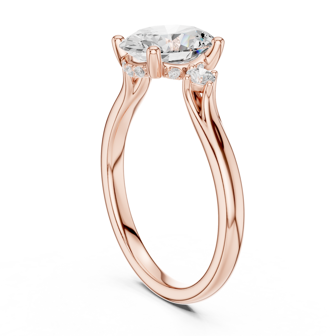 Belle Oval Diamond Solitaire Ring