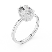 Rosalind Oval Diamond Accent Ring