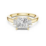 Load image into Gallery viewer, Royale Princess Cut Three-Stone Diamond Engagement Ring
