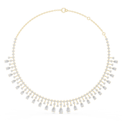 Grand Pear Fringe Necklace — 13.54ct
