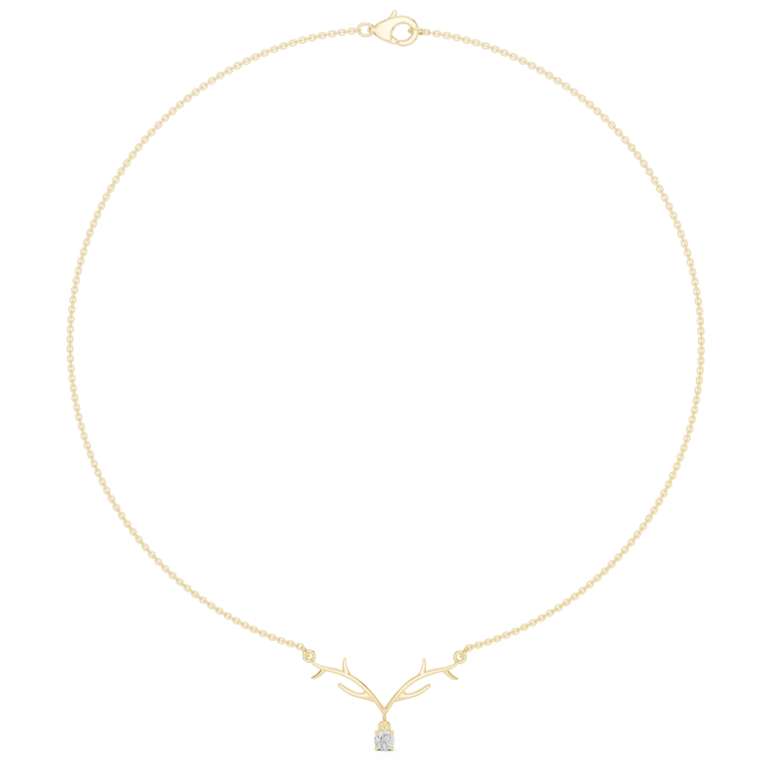 Sculptural Branch Pendant Necklace — 0.24ct