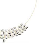 Peacock Fan Choker Necklace — 4.24ct
