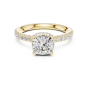 Celeste 1.50ct Cushion Diamond Halo Engagement Ring