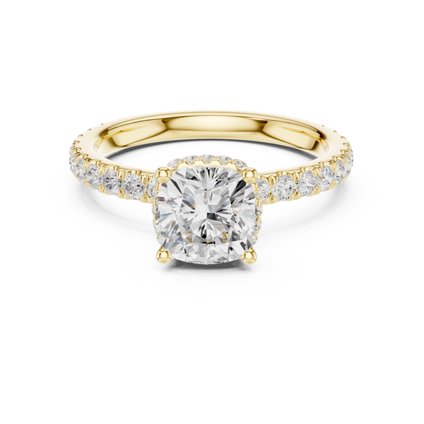Celeste 1.50ct Cushion Diamond Halo Engagement Ring