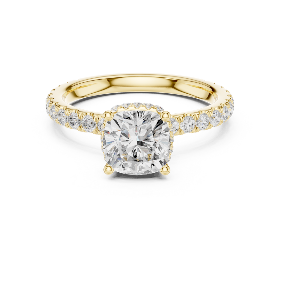 Celeste 1.50ct Cushion Diamond Halo Engagement Ring