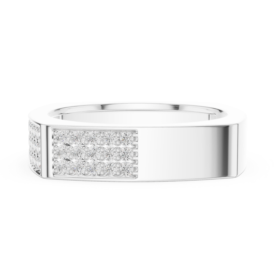 Pavé Surface Mens Ring — 0.53ct