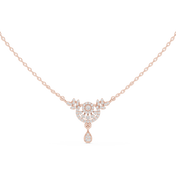 Floral Teardrop Drop Pendant — 0.29ct