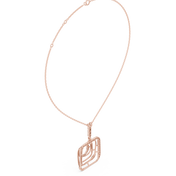 Square Spiral Pendant Necklace — 0.47ct