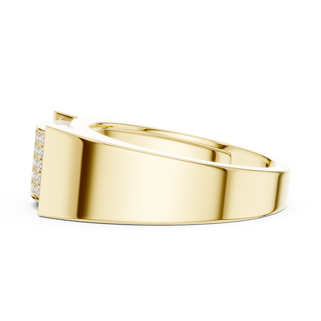 Micro-Set Flat Top Mens Ring — 0.25ct