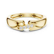 Diagonal Four Mens Ring — 0.07ct