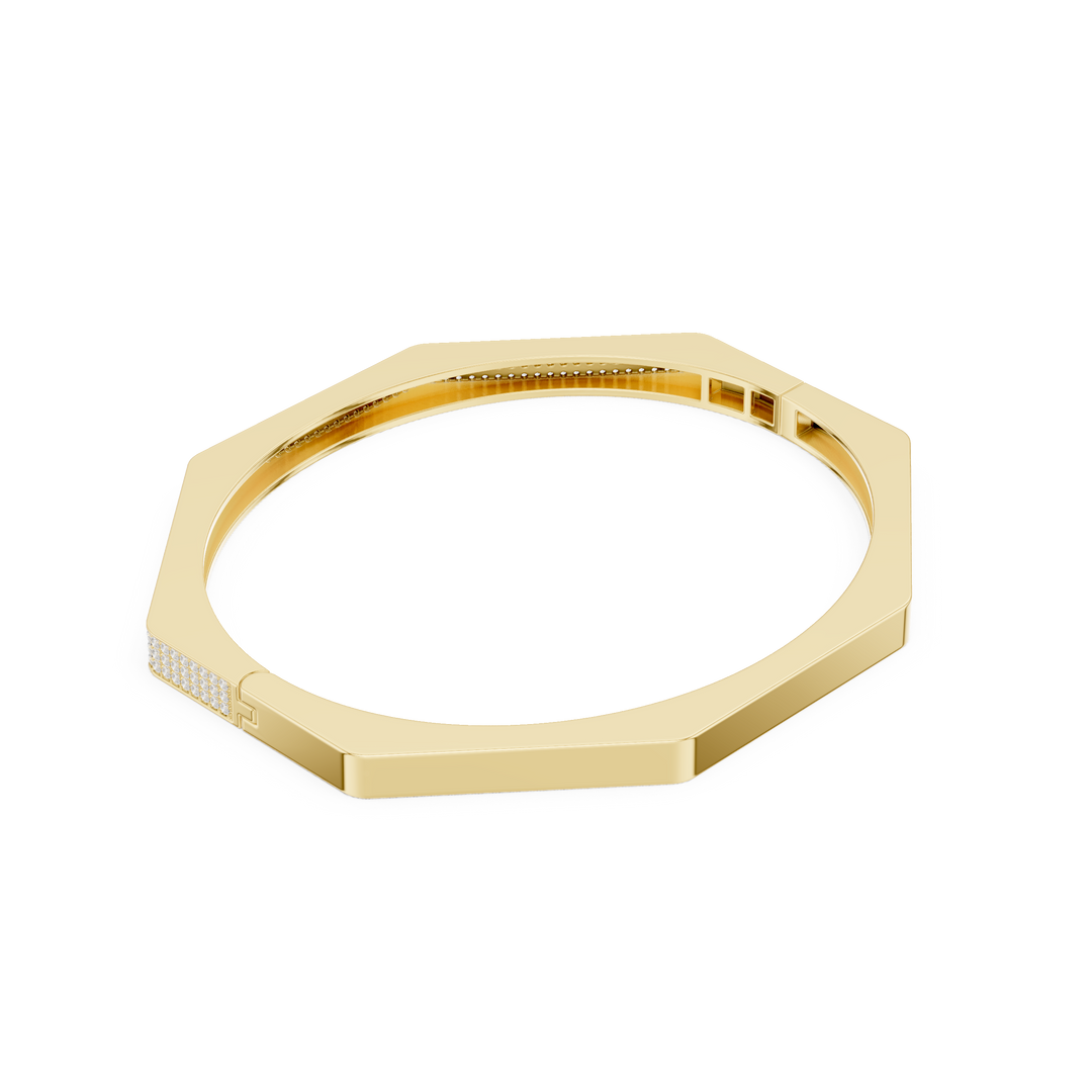 Full Pavé Bangle Men's Bracelet — 1.11ct