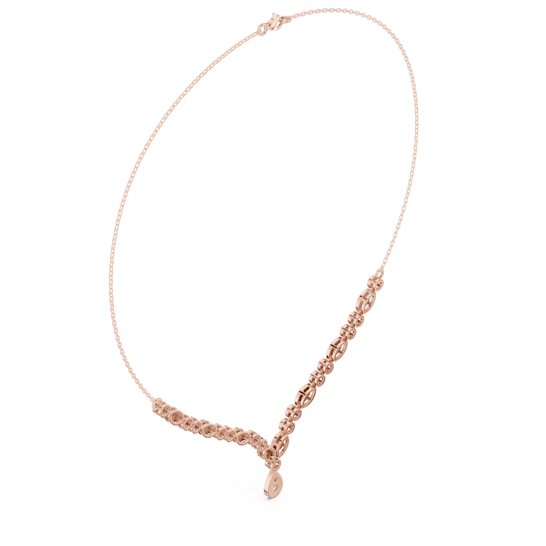 Floral Cluster Y Necklace — 1.14ct