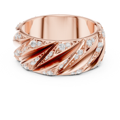 Twisted Rope Mens Ring — 0.63ct