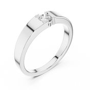 Tapered Solitaire Mens Ring — 0.30ct