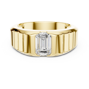 Angular Channel Mens Ring — 0.95ct